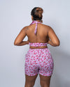 Gwen Lilac Floral Print High Waisted Shorts