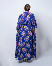 Gala Blue Floral Kimono Jacket