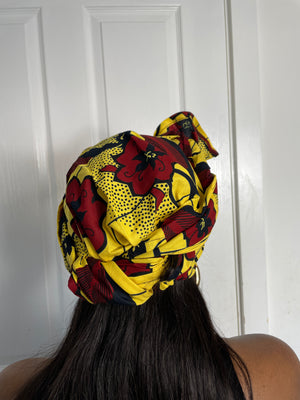 Yellow and Red Headwrap