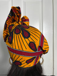 Doyin Yellow and Red Ankara Headwrap/Scarf