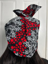 Sandra White and Red Ankara Headwrap/Scarf