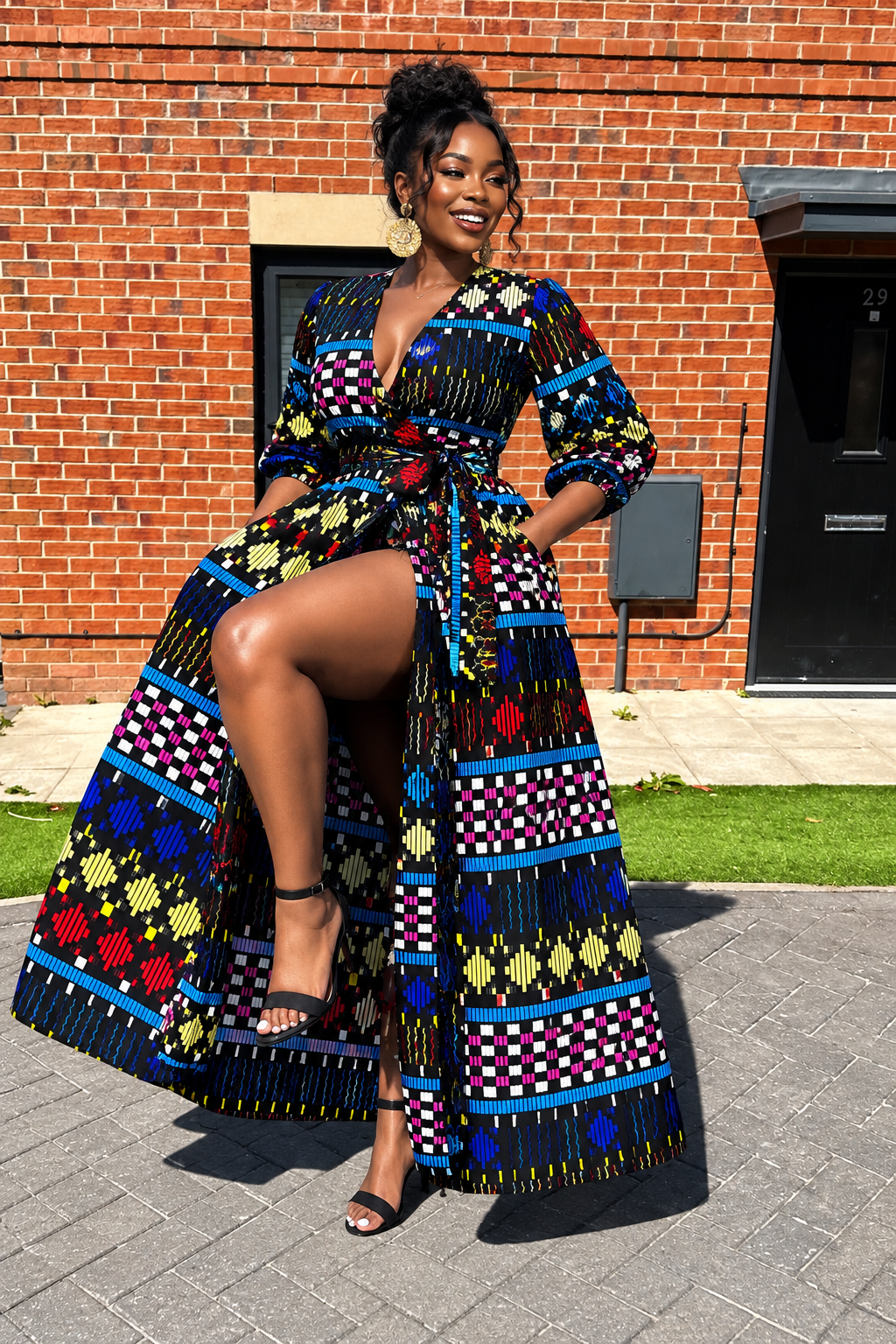 Darling Ankara Maxi Dress | Multicoloured African Print