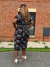Tosin Culotte |Black and Red Print