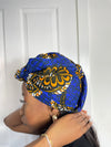 Tamara Blue and Yellow Ankara Headwrap/Scarf