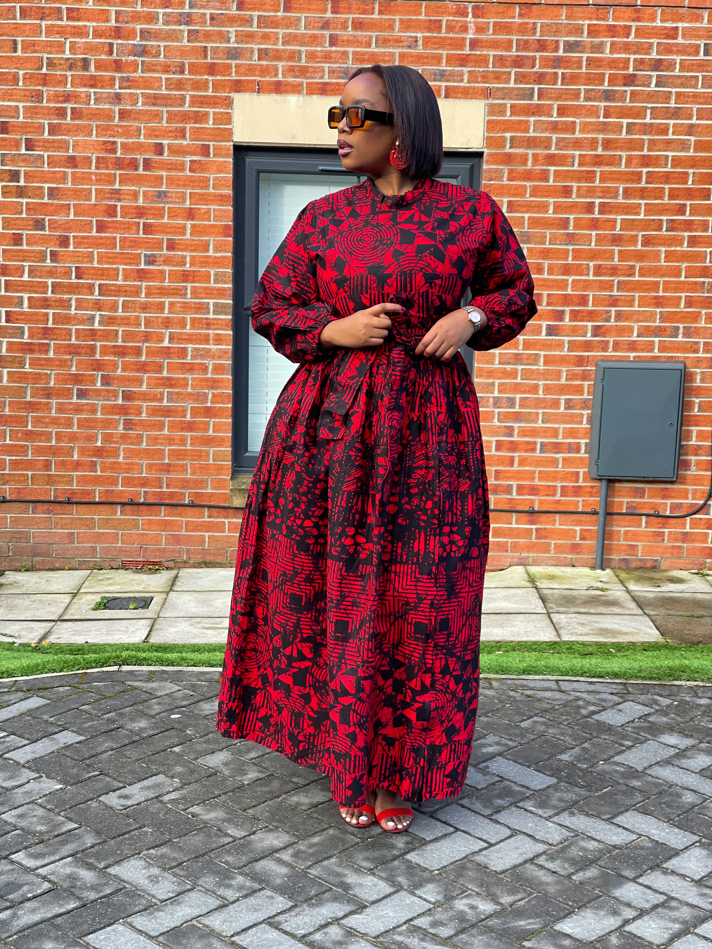 Didi Ankara Maxi Dress |Yellow African Floral Print – M.A.DKollection Didi Ankara Maxi Dress |Yellow African Floral Print – M.A.DKollection