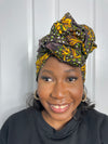 Miah Yellow and Green Ankara Headwrap/Scarf
