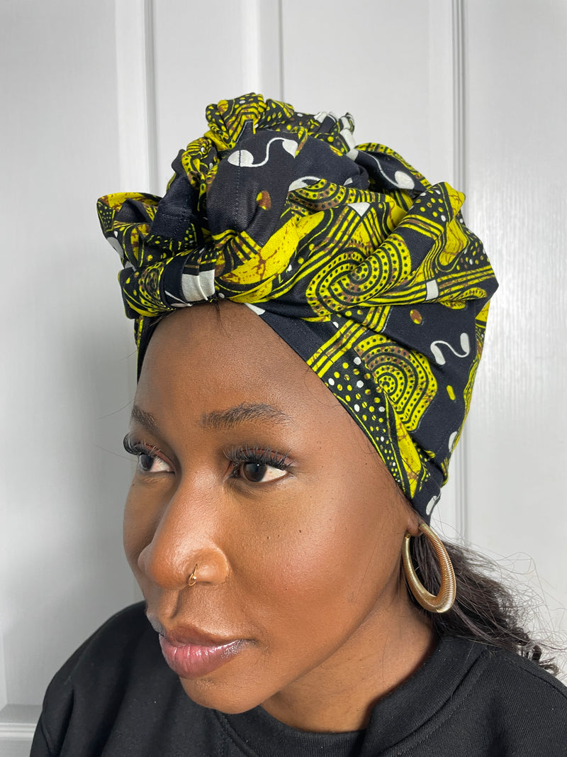 Zinati Orange Ankara Headwrap/Scarf