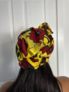 Yellow and Red Ankara Headwrap/Scarf