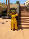 Oneil Ankara Maxi Dress | Yellow African Print