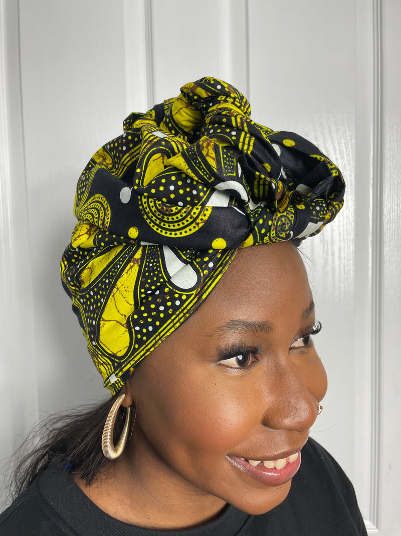 Zinati Orange Ankara Headwrap/Scarf