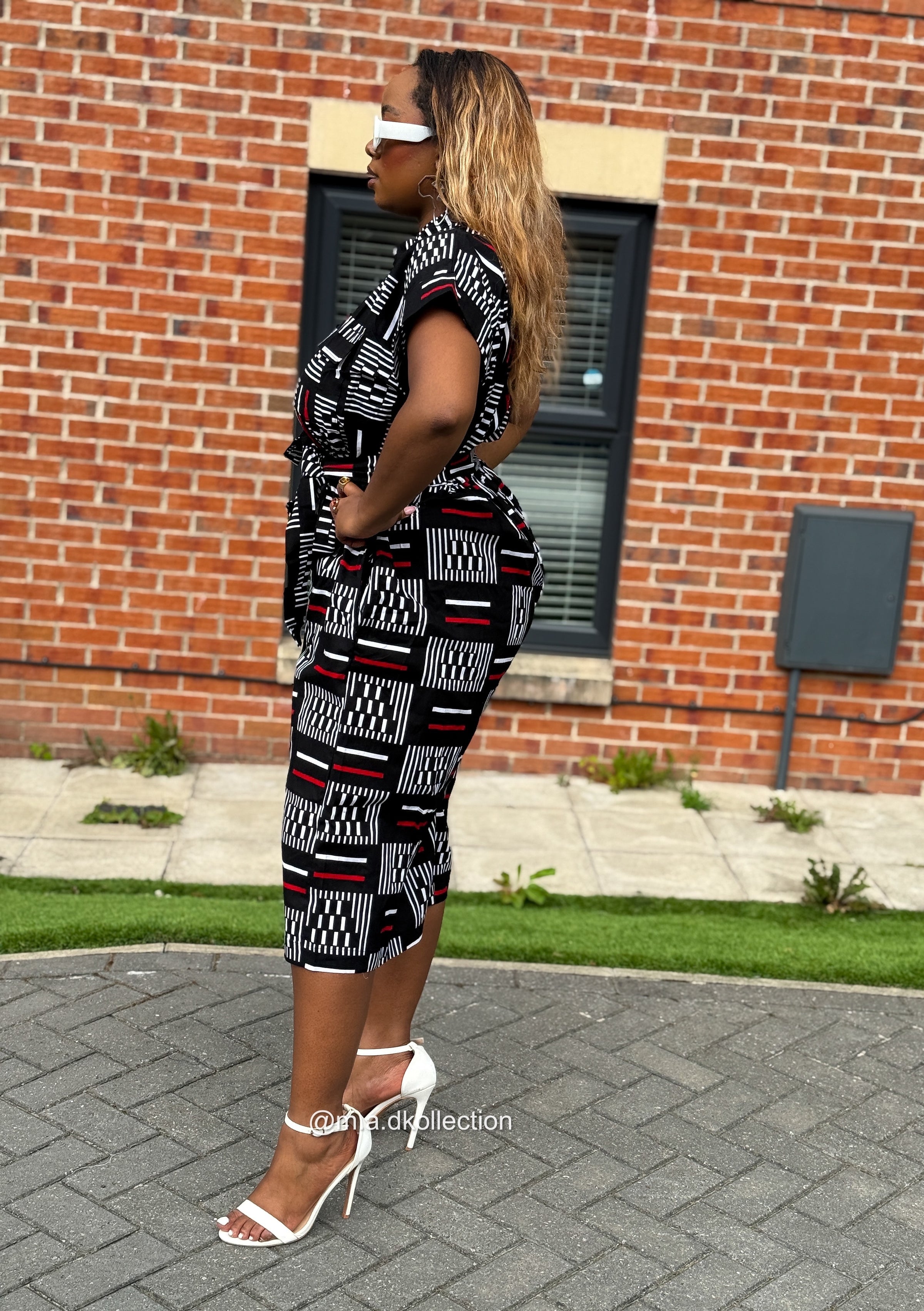 Tosin Culotte |Black and Red Print