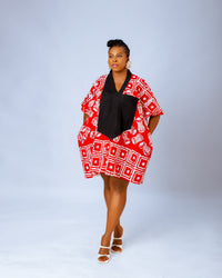 Esan Mini Bubu| Red and White Print
