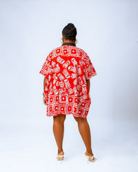 Esan Mini Bubu| Red and White Print