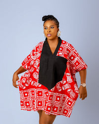 Esan Mini Bubu| Red and White Print