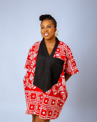 Esan Mini Bubu| Red and White Print
