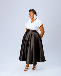 Nelly  Midi Skirt | Black Print