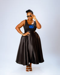 Nelly  Midi Skirt | Black Print