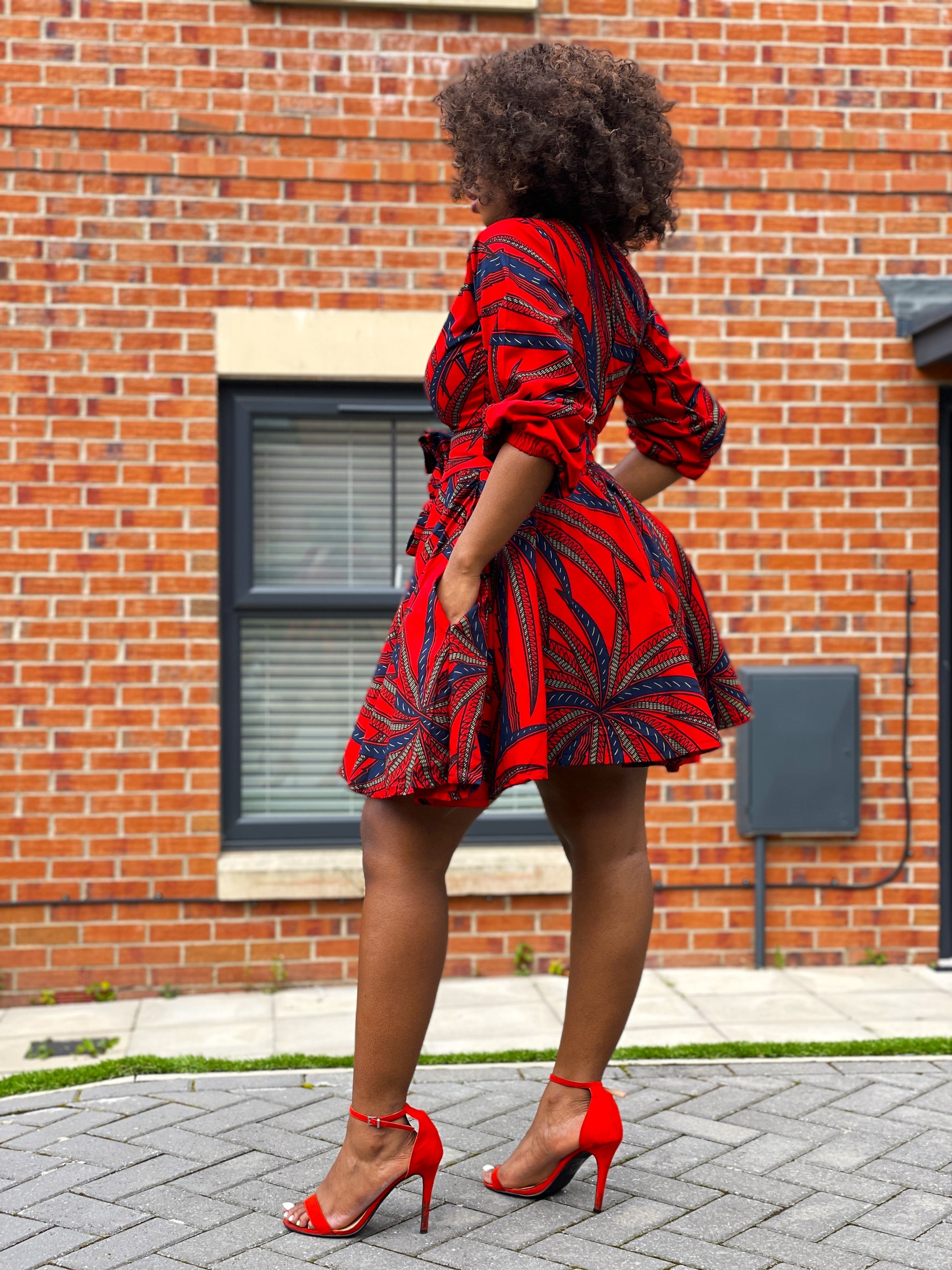 force of nature mini dress red print Tyler Mini in Red Currant RESA