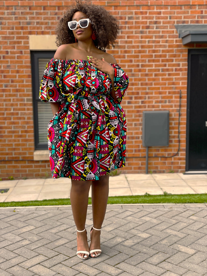 Bridget Off shoulder Midi Dress