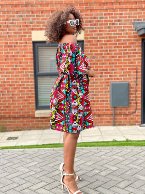 Bridget Off shoulder Midi Dress