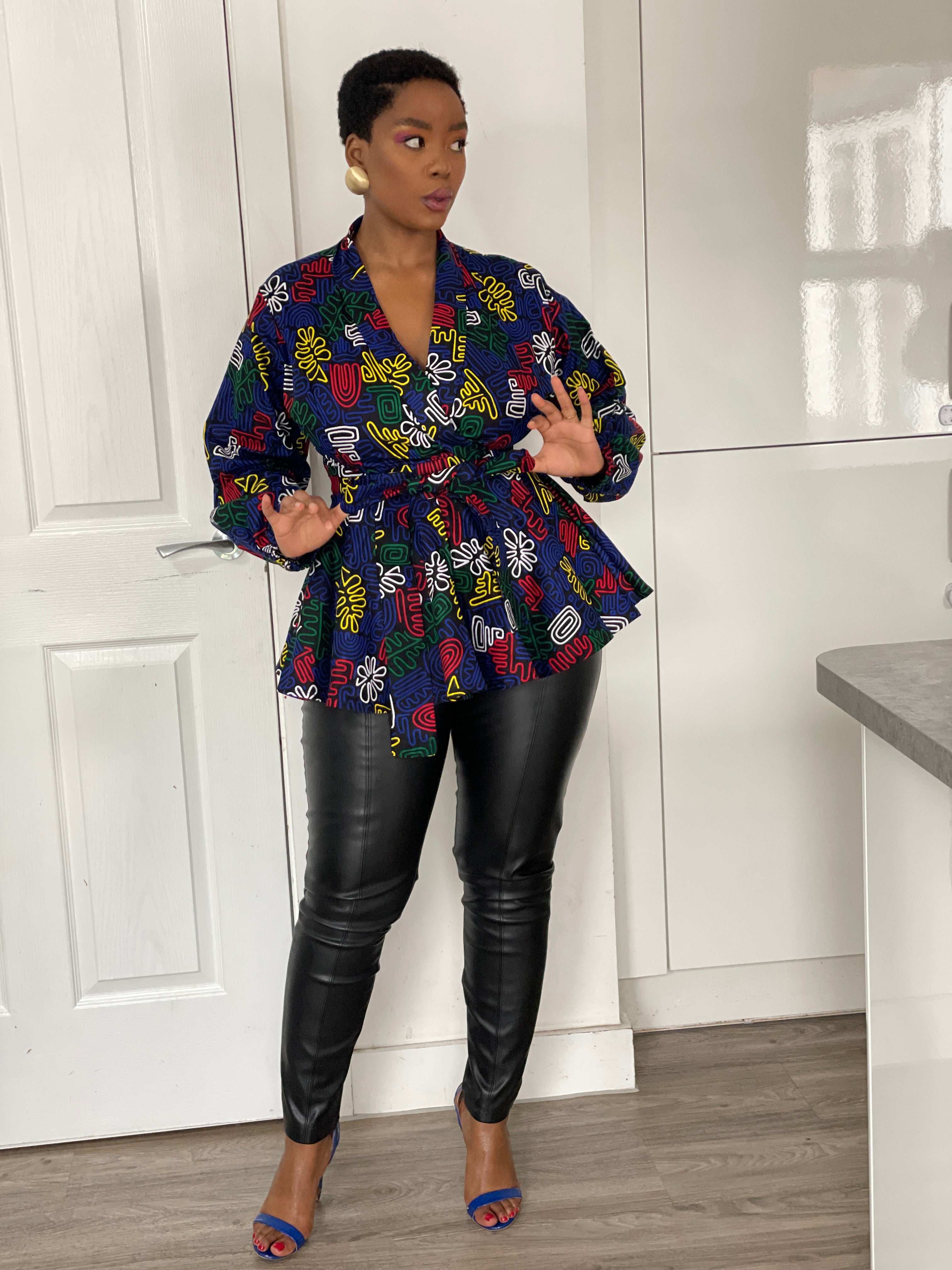 ankara double peplum tops