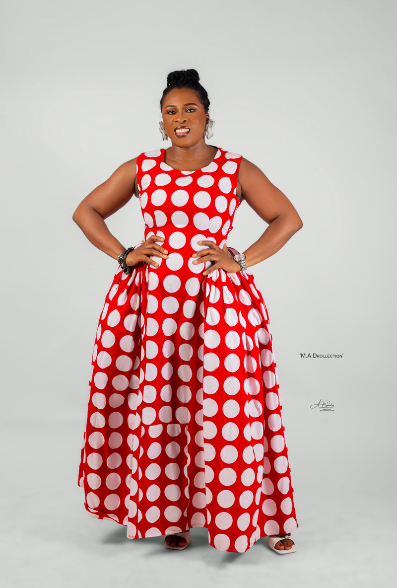 African Dresses Polka Dot Ankara Designs African Fashion: Classic Dresses For Ladies African Dresses Polka Dot Ankara Designs African Fashion: Classic Dresses For Ladies