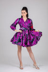 Bibi Ankara Mini Dress | Purple African Print