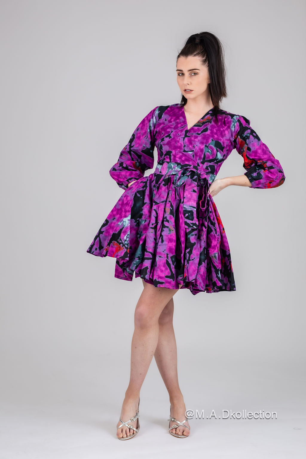Odelia Ankara Mini Dress | Purple African Print M.A.DKollection Odelia Ankara Mini Dress | Purple African Print M.A.DKollection