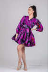 Bibi Ankara Mini Dress | Purple African Print