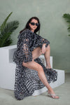 Kenzie Kimono  | White and Black Print