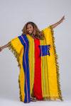 Eni Asooke Kaftan Bubu| Yellow Multicolor Pattern
