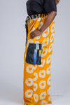 Titi Adire Cargo Trouser | Yellow and White Pattern