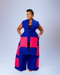 Banke Top | Blue and Pink Aṣọ Òkè