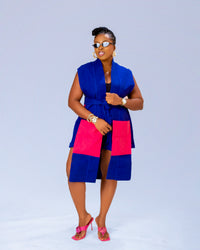 Banke Top | Blue and Pink Aṣọ Òkè