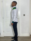 Perry Mixed Print Men Shirt | Green Multicolor African Print