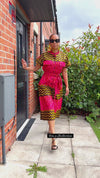 Keyshia Ankara Culotte Jumpsuit | Pink African Print Cropped Jumpsuit
