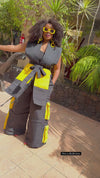Banu Top | Black and Yellow Print