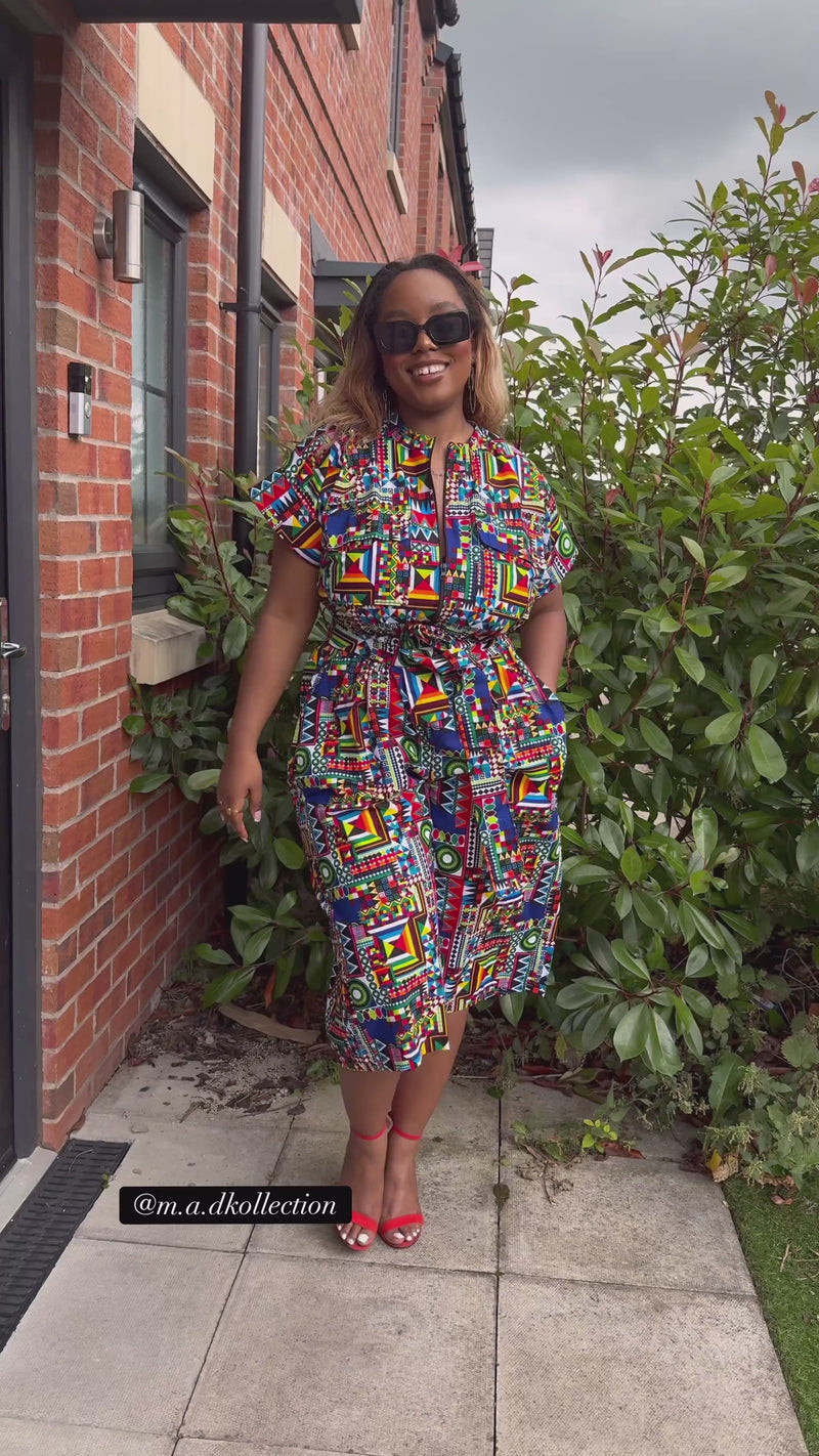 Thalia Culotte | Multicolored Print