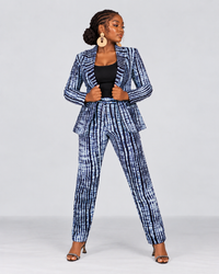 Gilia Ankara Jacket | Black and White African Print
