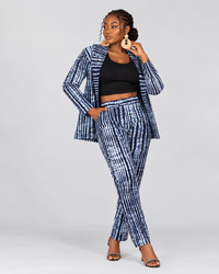 Gilia Ankara Jacket | Black and White African Print