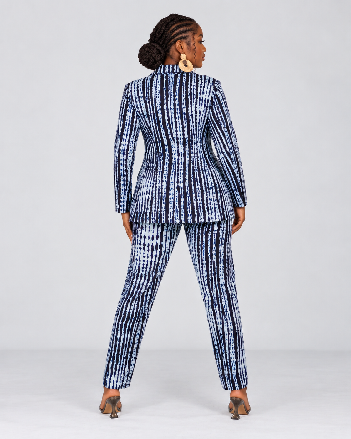 Gilia Ankara Jacket | Black and White African Print