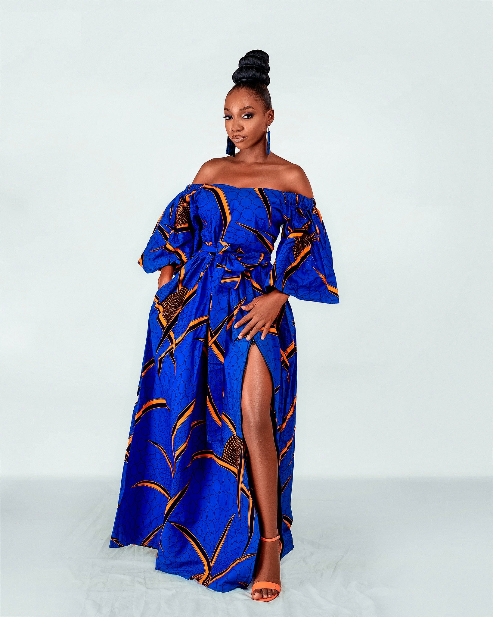 Toni Ankara Off shoulder Maxi Dress Toni Ankara Off shoulder Maxi Dress