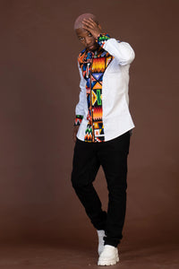 Customer custom order for the Tobit Men's Shirt using the Sabina Fabric