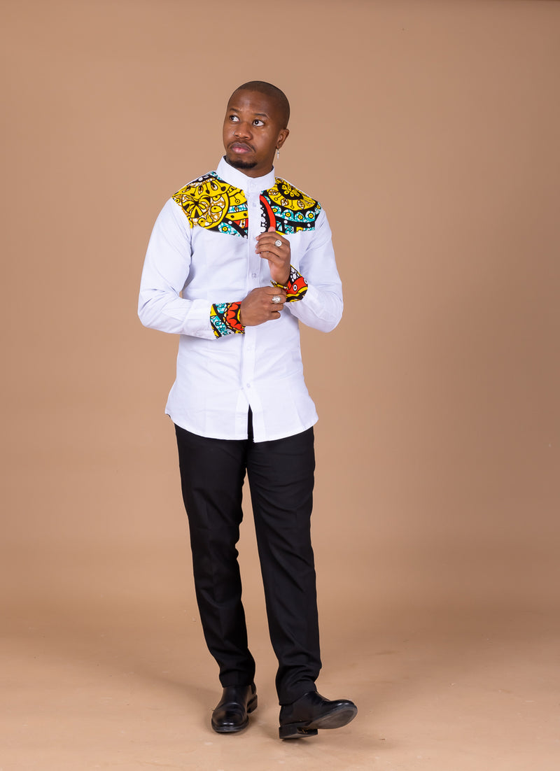 Sarki Mixed Print Men Shirt