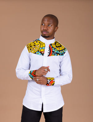 Sarki Mixed Print Men Shirt