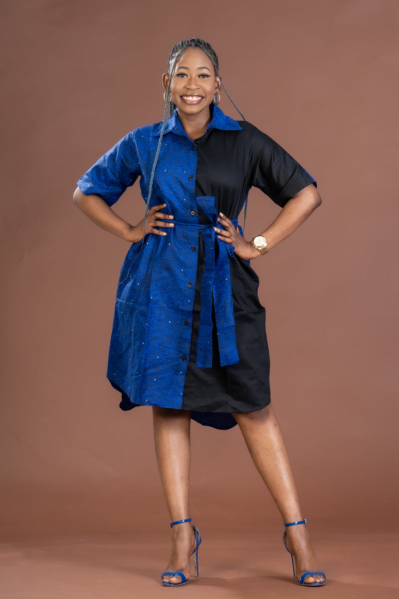 joyce midi dress Joyce Low Waist Midi Dress, Black/Ivory North & Main Clothing Company