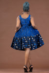 Brooke Ankara Midi Dress | Blue African Print