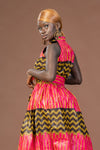 Caroline Ankara Maxi Dress | Yellow and Pink African Print