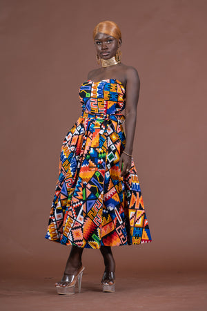 Teni Strapless Midaxi Dress