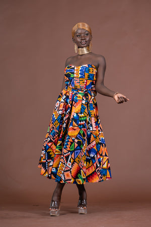 Teni Strapless Midaxi Dress